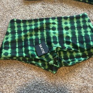 Skatie Green Tie-Dye Bikini Bottom